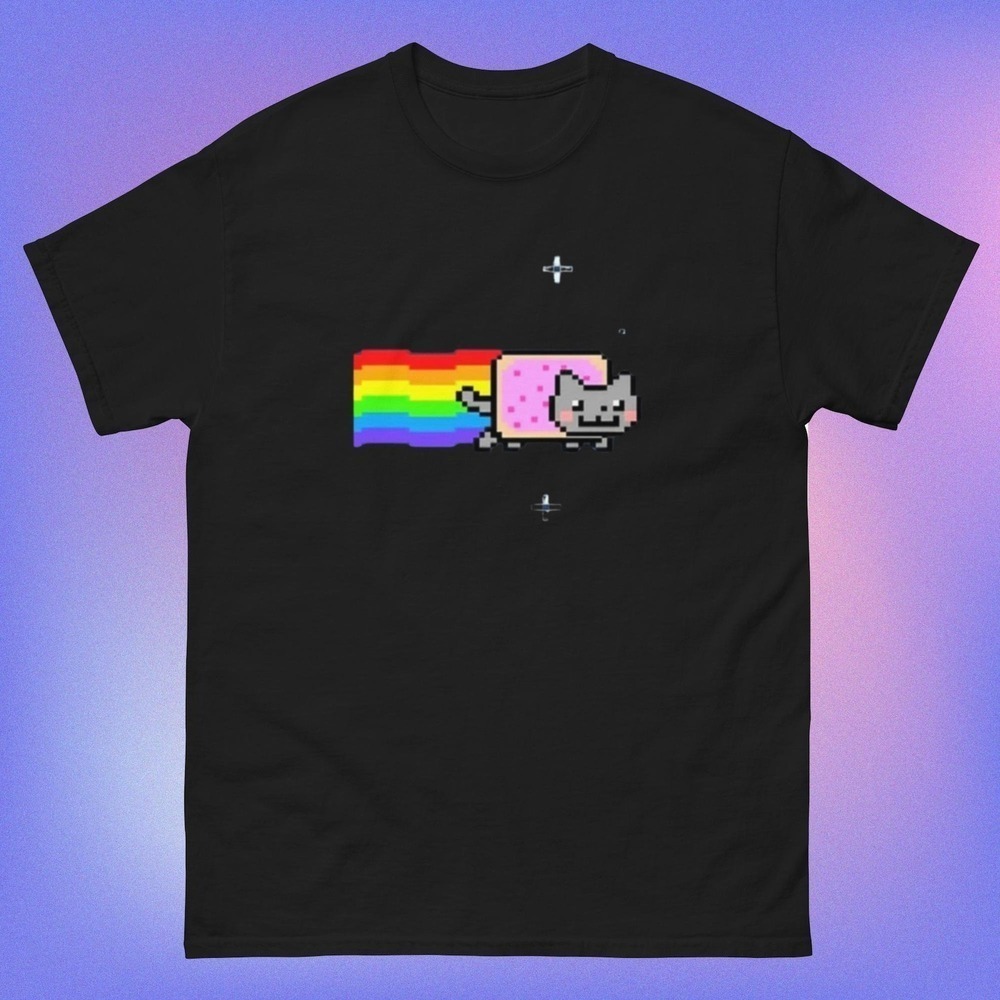 Nyan Cat Funny Meme Internet Cat Graphic Unisex Fan Gift T-Shirt